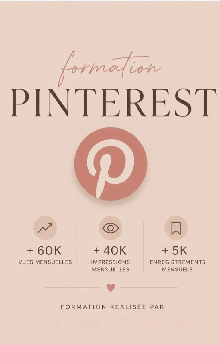 Formation Pinterest – Attirez des clientes et développez votre visibilité